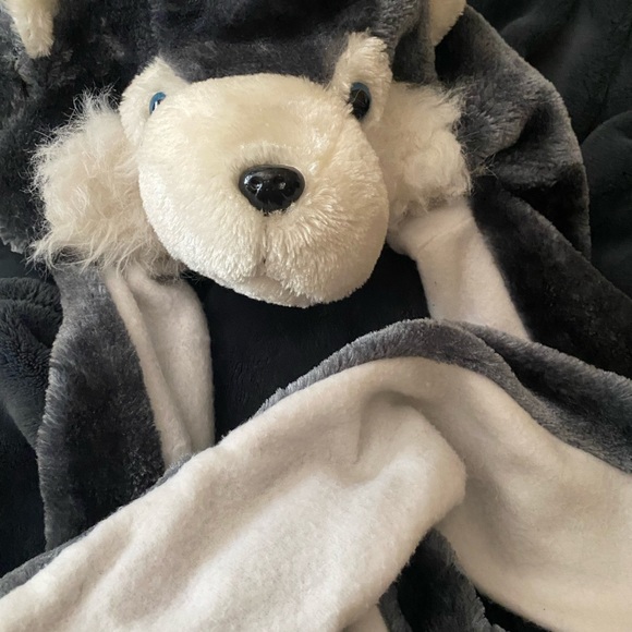 Furry Wolf hat with scarf mitten combo - Picture 2 of 4